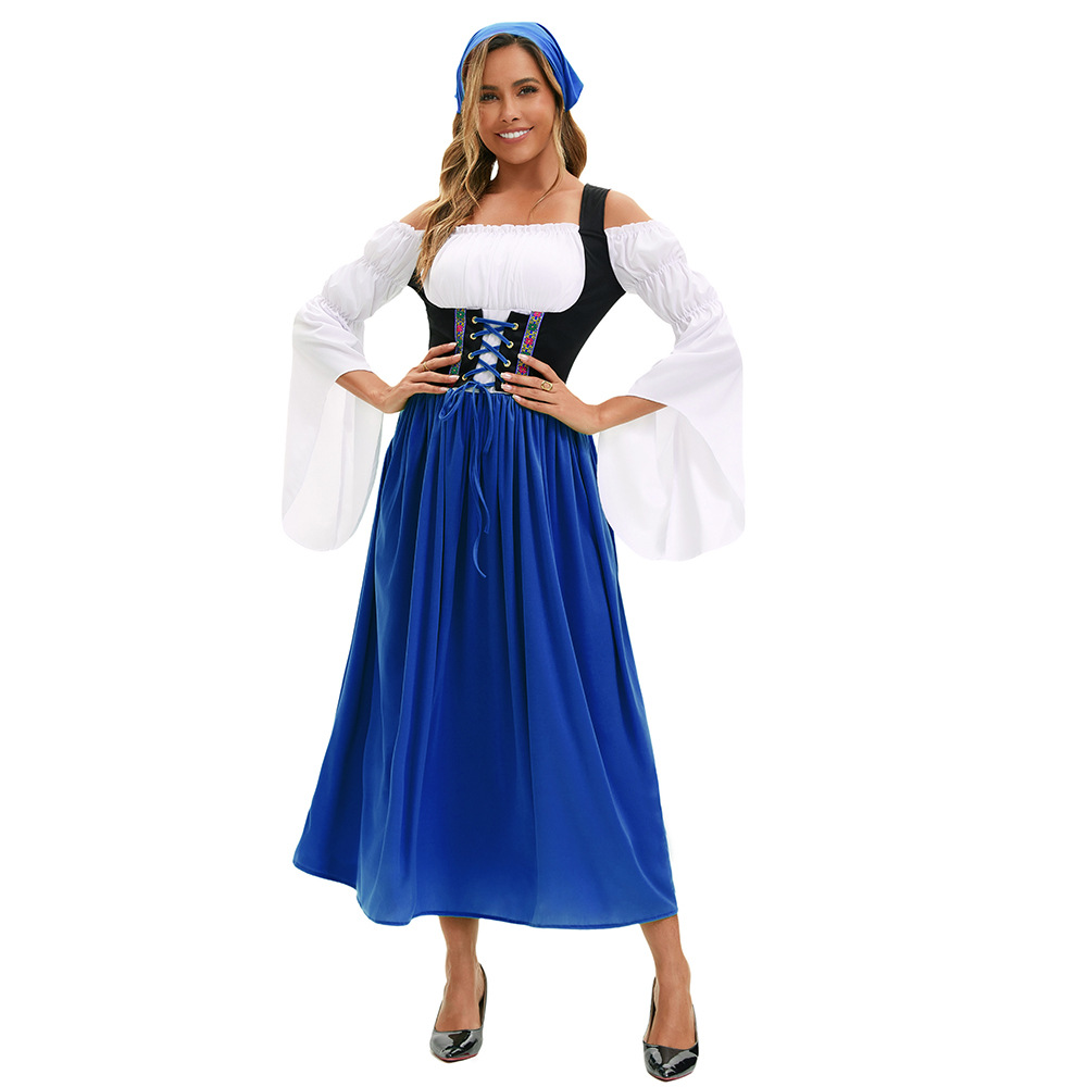 DirndlPop Blau Lina Dirndl  Bayern Kostüme für das Bierfest