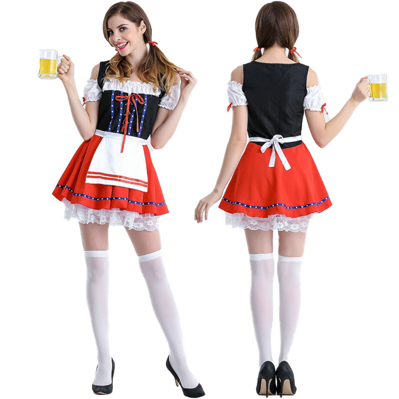 DirndlPop Rot Vanessa Dirndl  Bayern Kostüme für das Bierfest