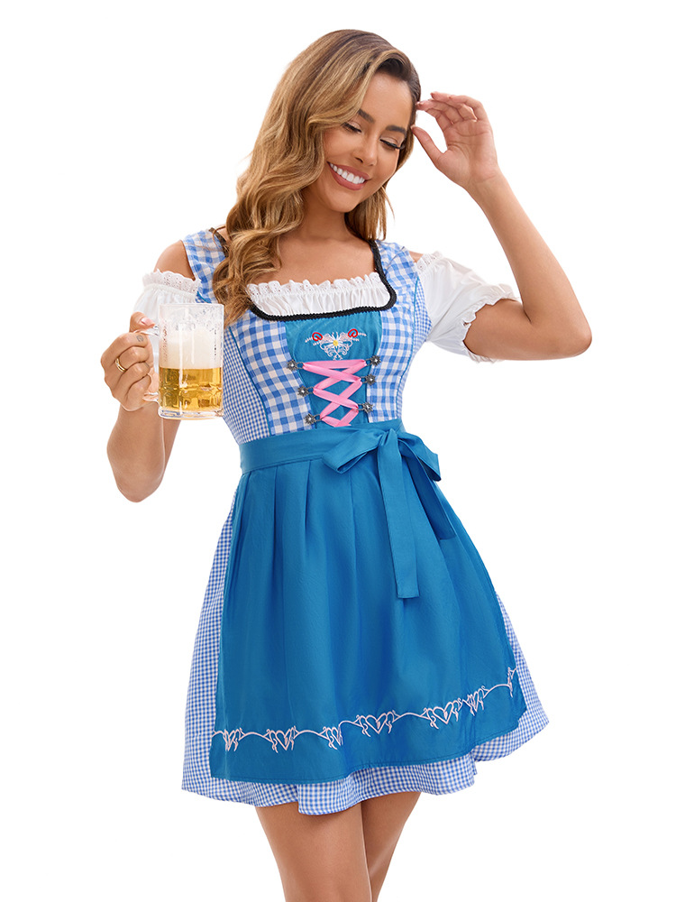 DirndlPop Blau Sarah Dirndl  Bayern Kostüme für das Bierfest