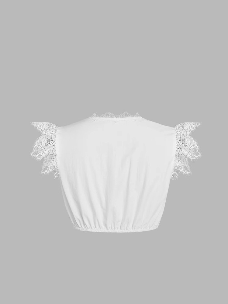 DirndlPop Weiß Amelie Dirndlbluse  Bayern Kostüme für das Bierfest