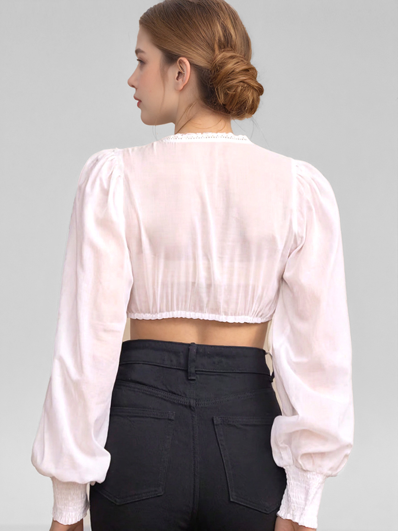 DirndlPop Weiß Lea Dirndlbluse  Bayern Kostüme für das Bierfest