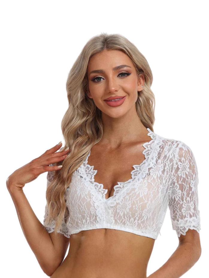 DirndlPop Weiß Leonie Dirndlbluse  Bayern Kostüme für das Bierfest