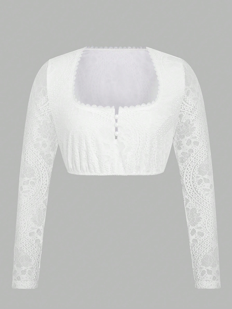 DirndlPop Weiß Melina Dirndlbluse  Bayern Kostüme für das Bierfest