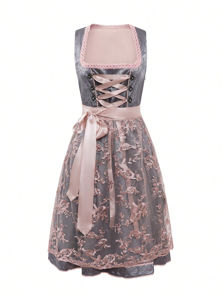 DirndlPop grau Sarah Dirndl Bayern Kostüme für das Bierfest