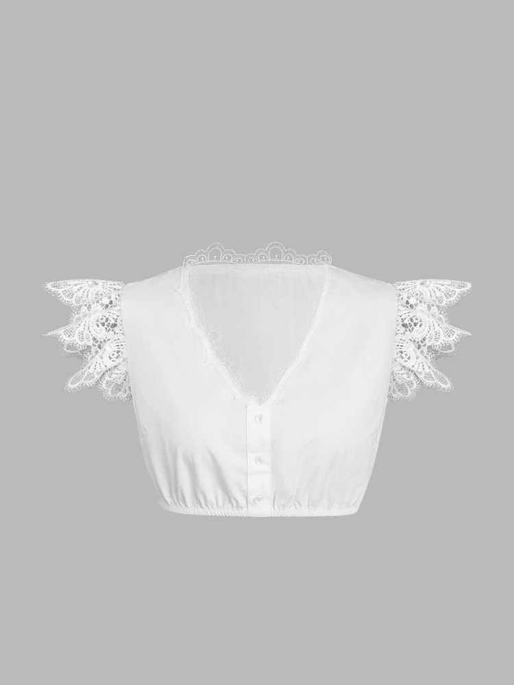 DirndlPop Weiß Amelie Dirndlbluse  Bayern Kostüme für das Bierfest