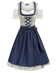 DirndlPop Blau Leonie Dirndl  Bayern Kostüme für das Bierfest