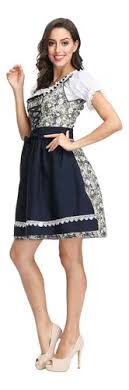 DirndlPop Blau Lara Dirndl  Bayern Kostüme für das Bierfest