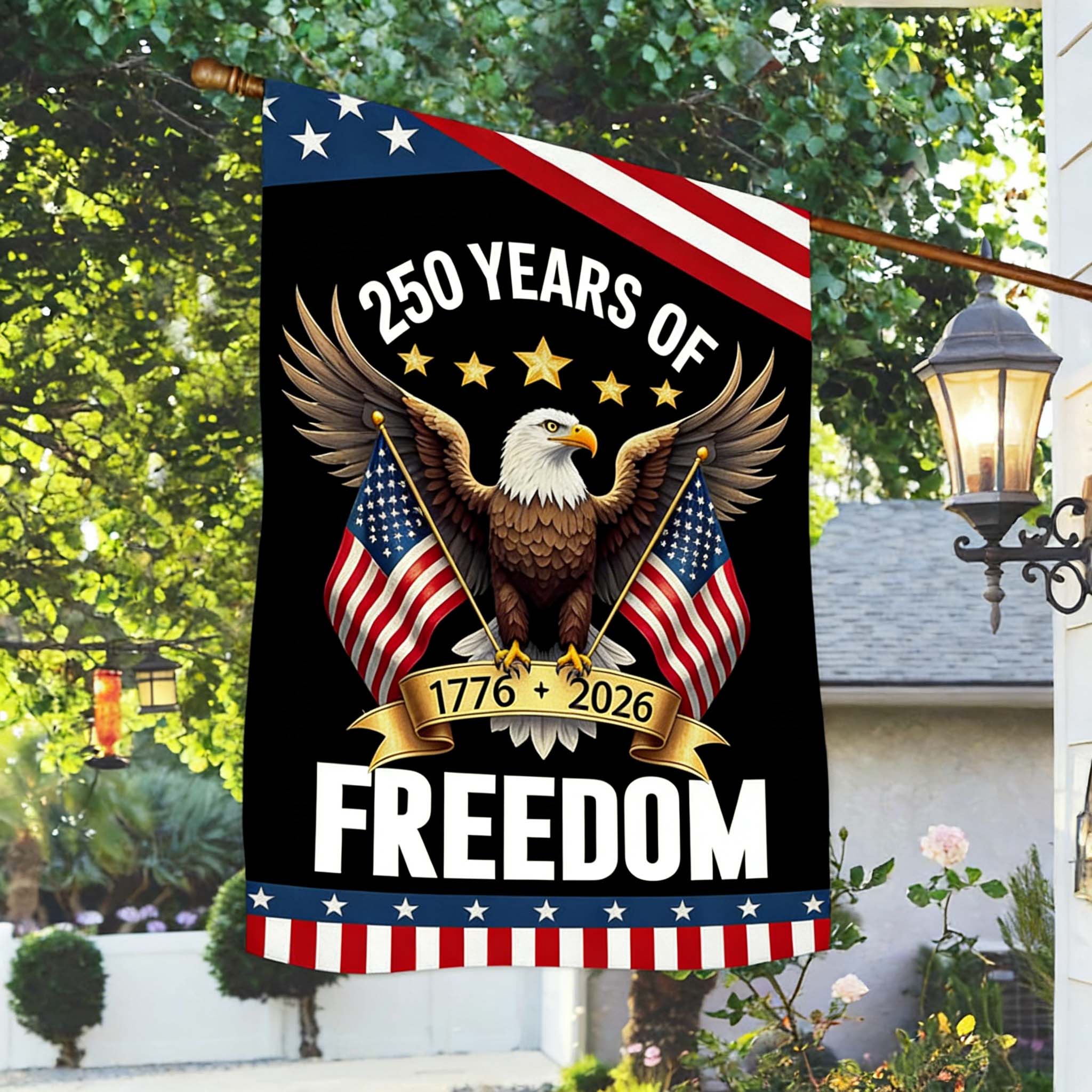 USA 250th Anniversary Freedom Eagle Flag – Patriotic Commemorative Banner