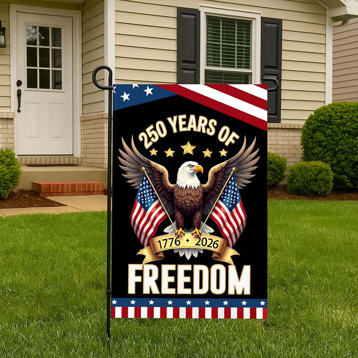 USA 250th Anniversary Freedom Eagle Flag – Patriotic Commemorative Banner
