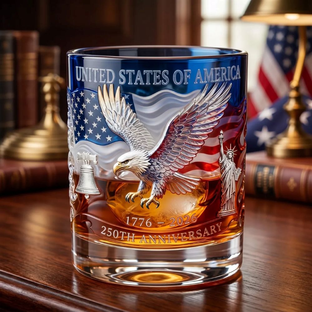 USA 250th Anniversary Commemorative Glass – Limited Edition 1776-2026