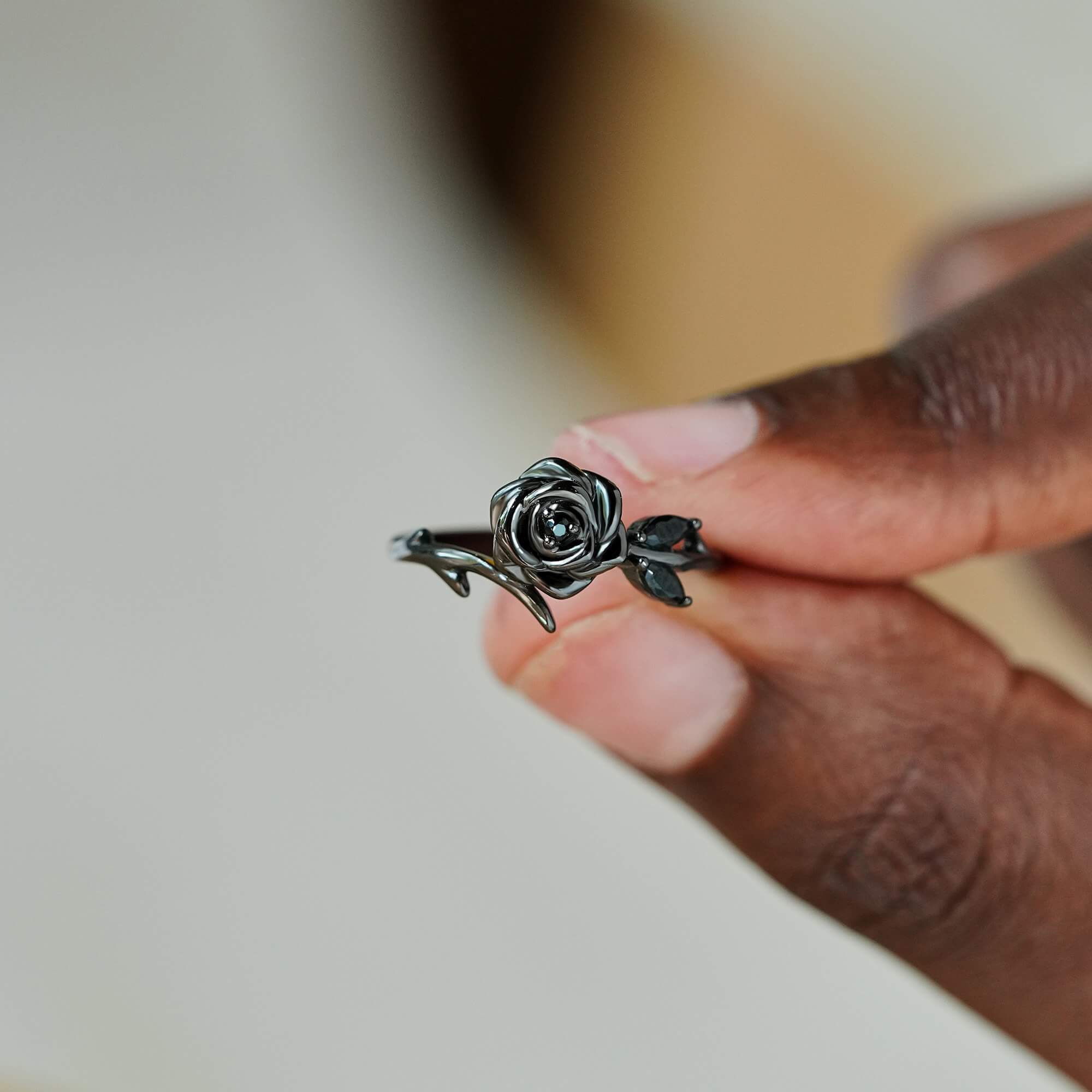 Strong As F*ck Black Rose Self-Love Ring