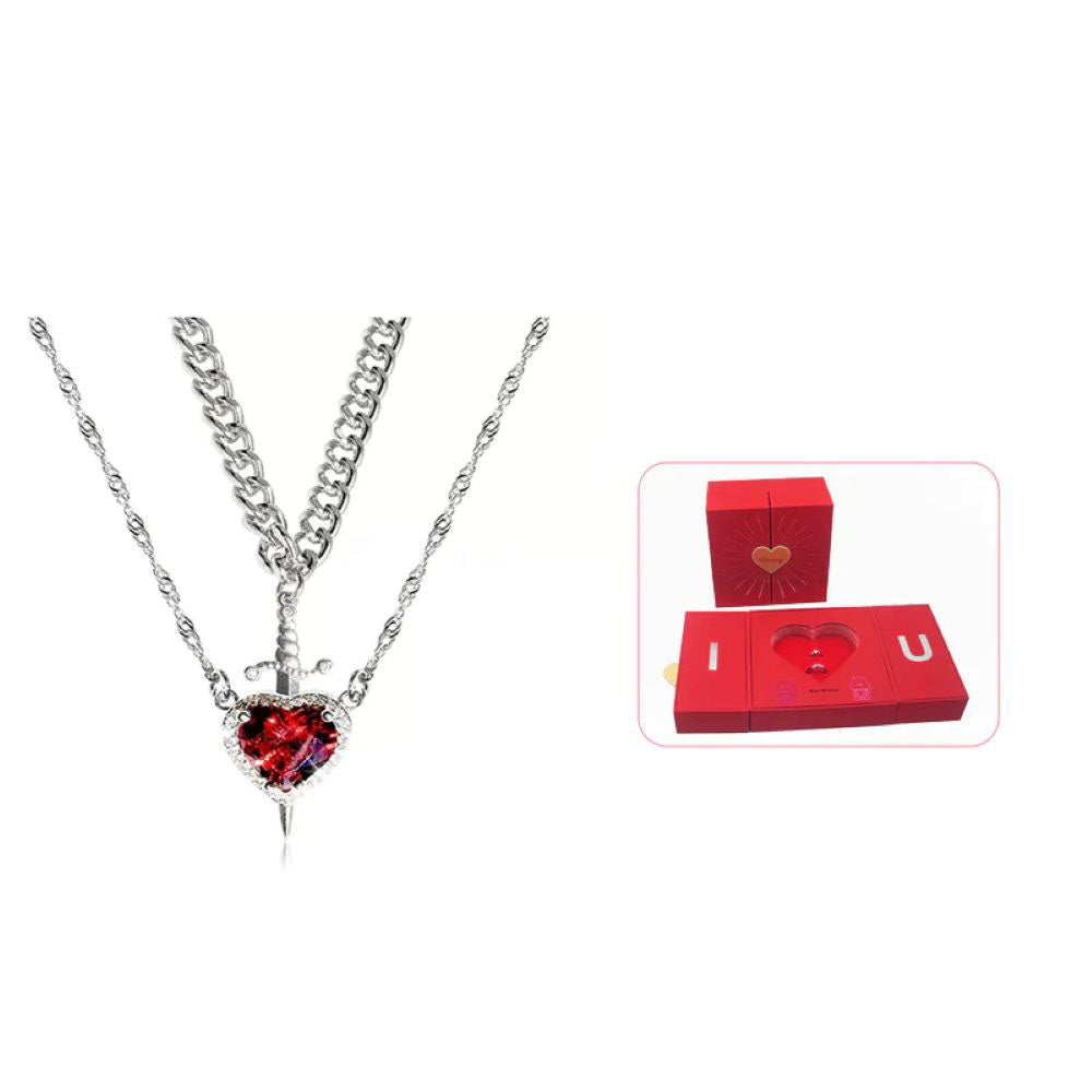 Heart & Sword Matching Necklace – A Symbol of Love & Courage