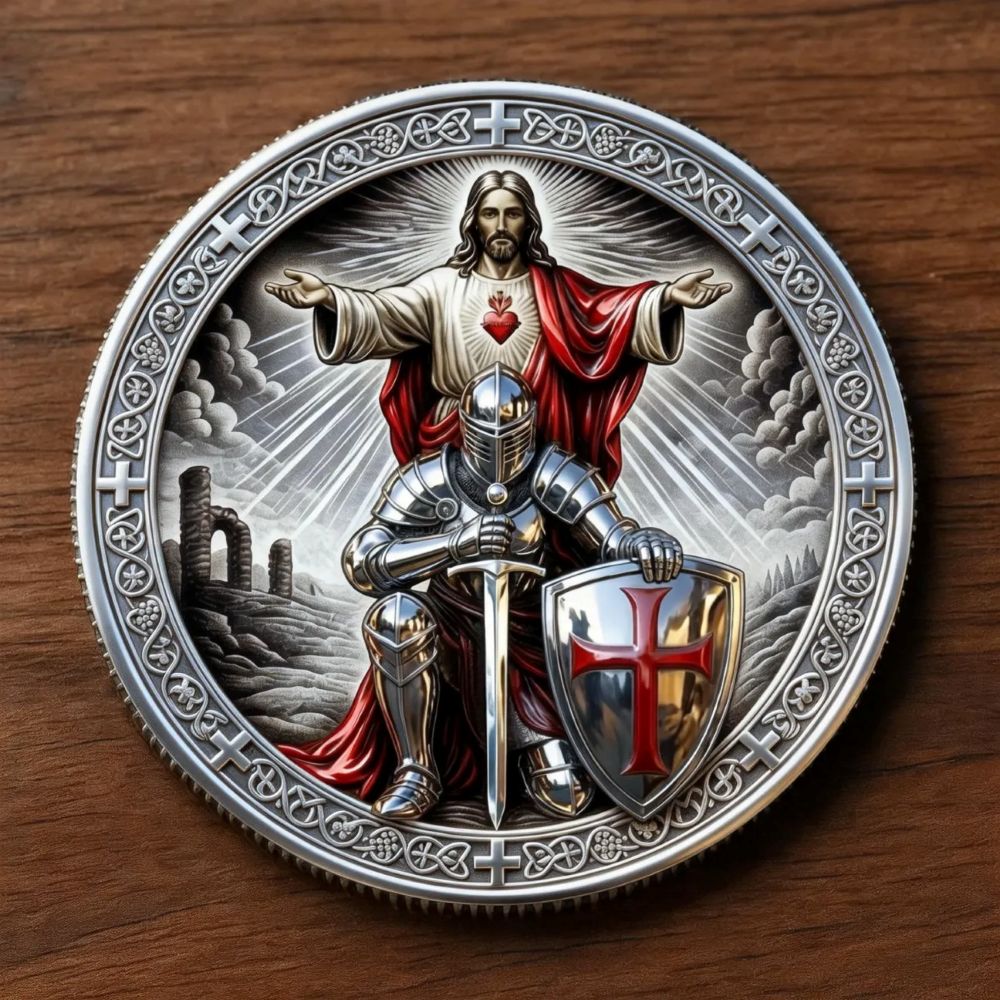 Christian Guardian Coin – Knight Templar Commemorative Gift
