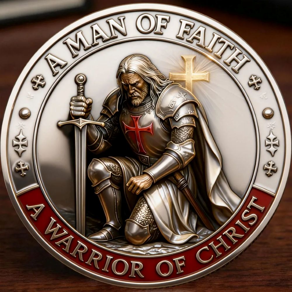 Christian Guardian Coin – Knight Templar Commemorative Gift