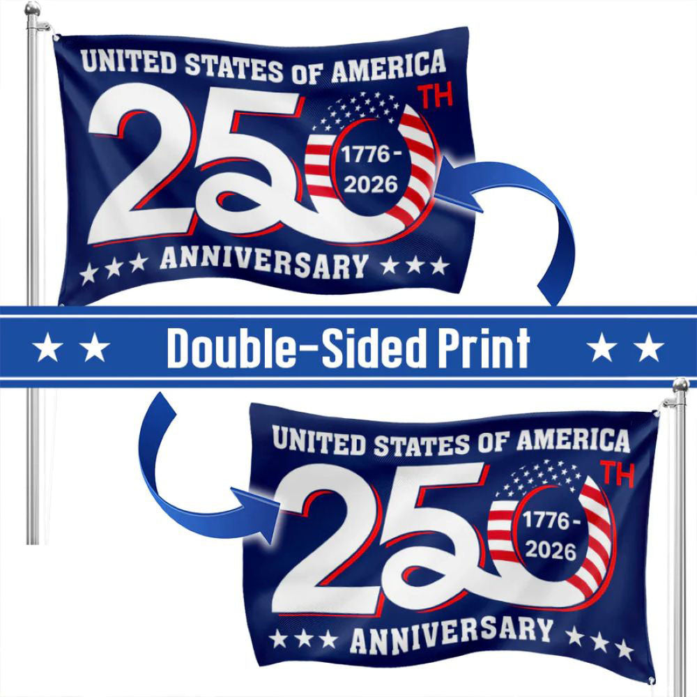 USA 250th Anniversary Flag – Patriotic Commemorative Outdoor & Indoor Flag