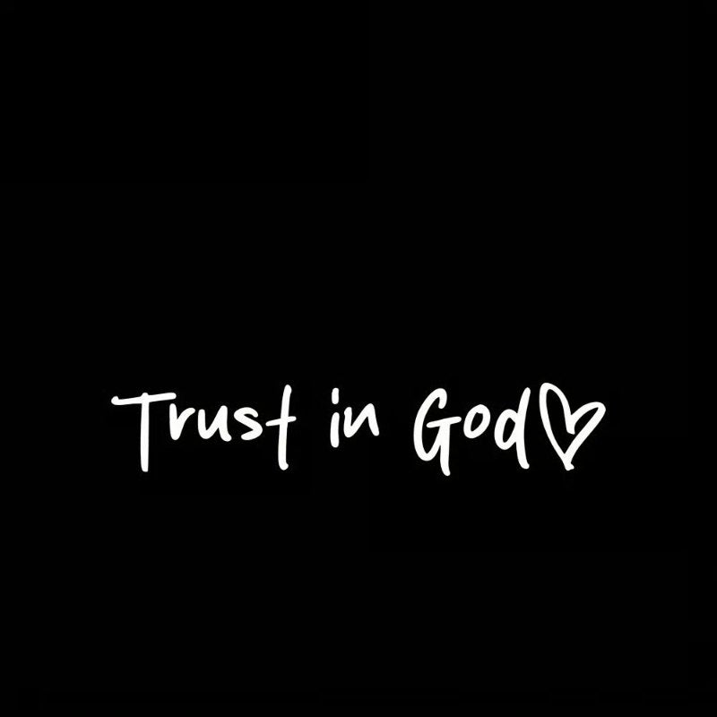 Trust in God Rearview Mirror Decal (2 PCS) | Christian Car Sticker