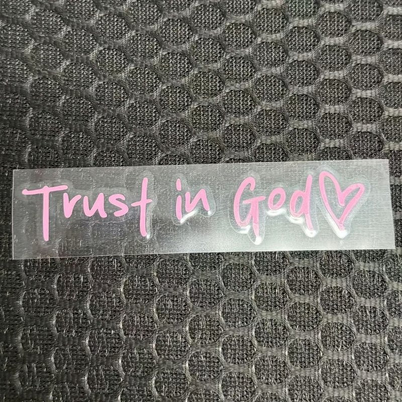 Trust in God Rearview Mirror Decal (2 PCS) | Christian Car Sticker