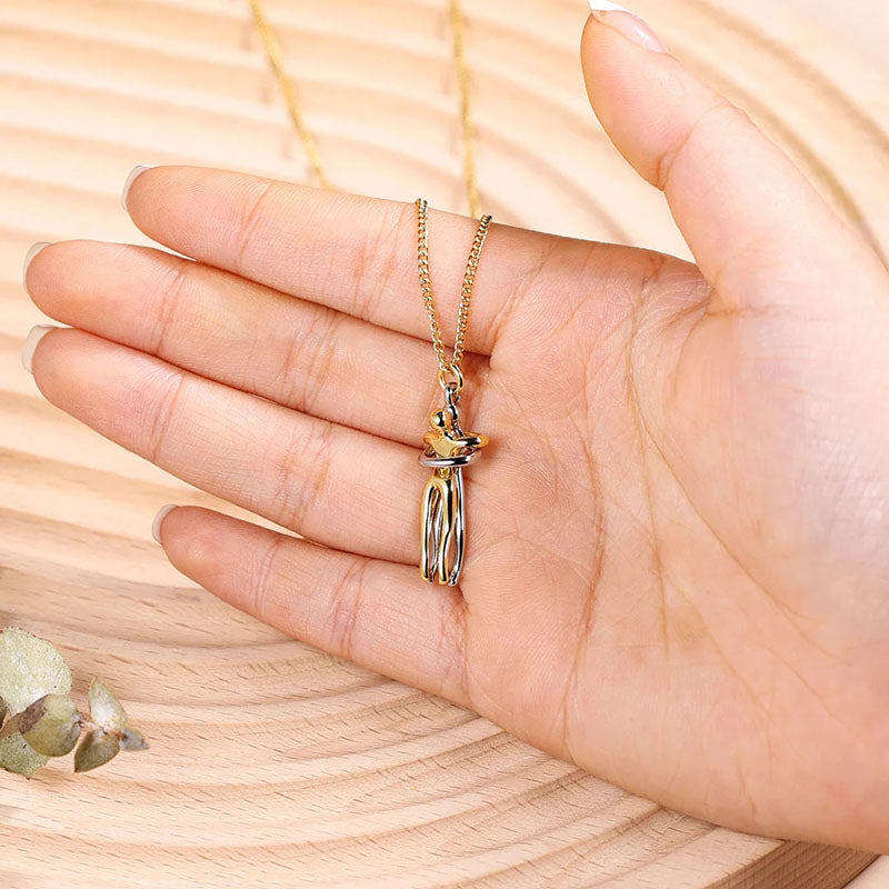 Hugging Couple Necklace – Meaningful Gift for Her