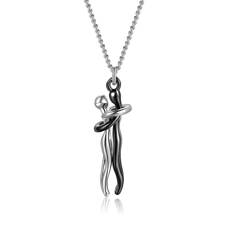 Hugging Couple Necklace – Meaningful Gift for Her