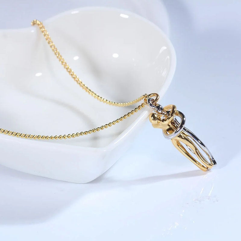 Hugging Couple Necklace – Meaningful Gift for Her