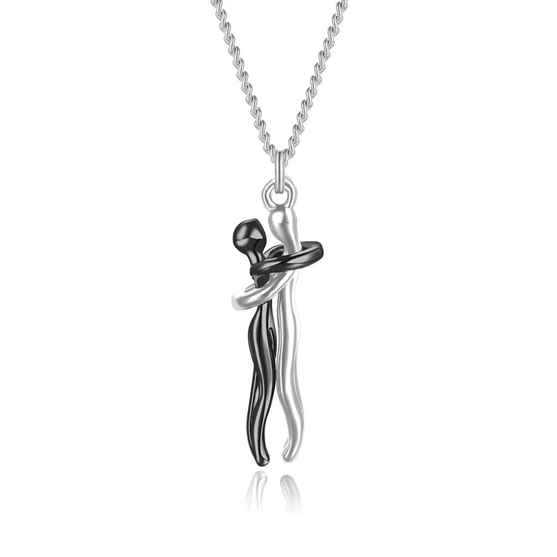 Hugging Couple Necklace – Meaningful Gift for Her
