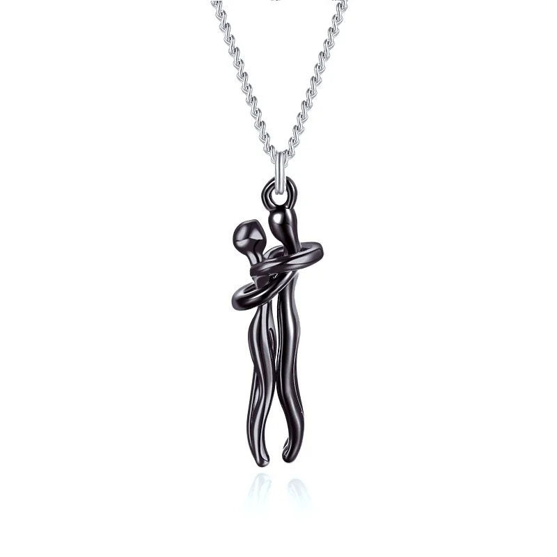 Hugging Couple Necklace – Meaningful Gift for Her