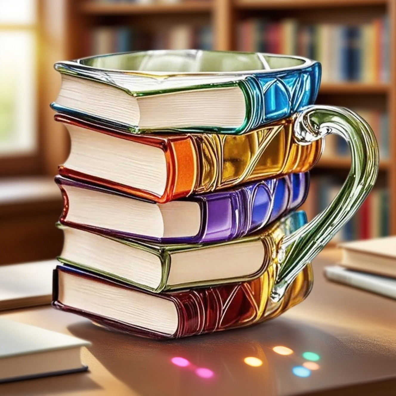 Emerald Painted Book Mug