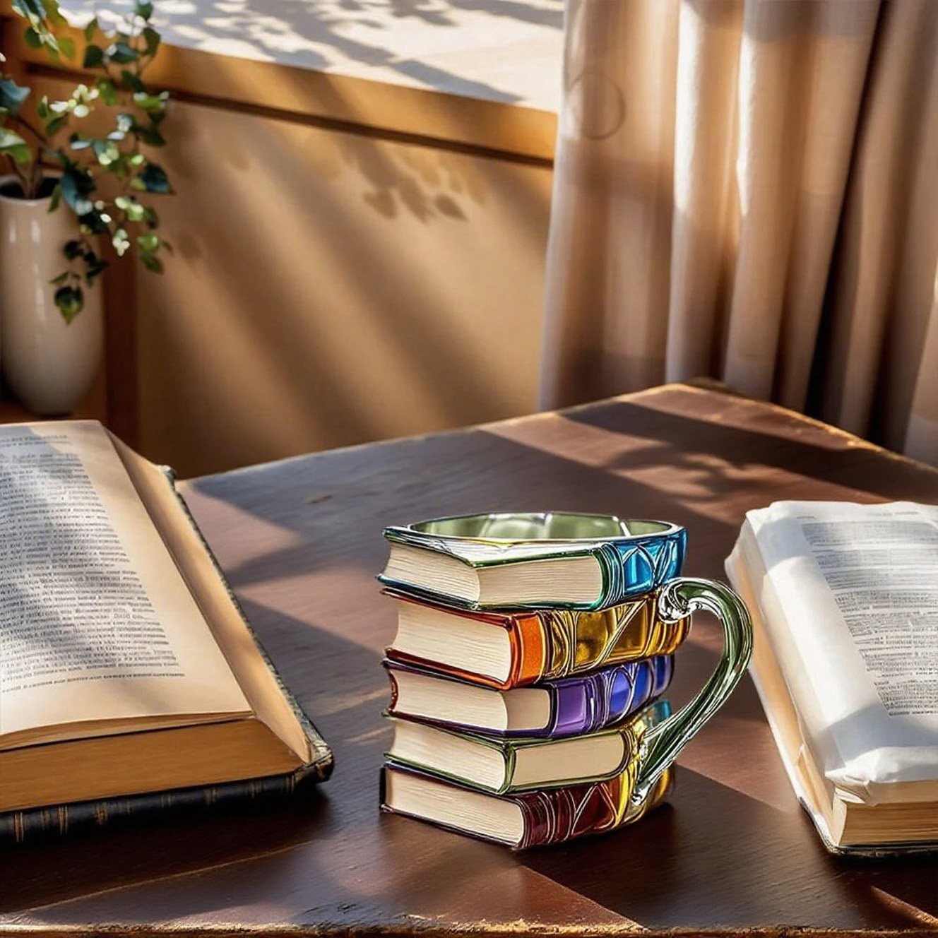 Emerald Painted Book Mug