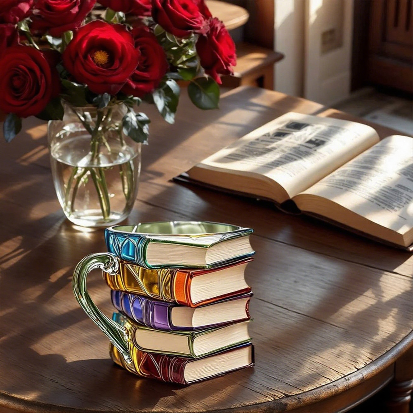 Emerald Painted Book Mug
