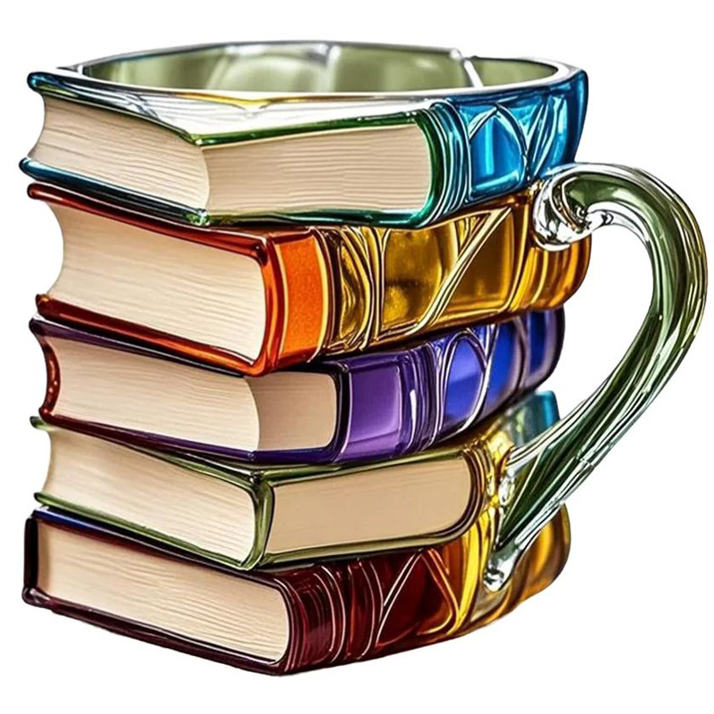 Emerald Painted Book Mug