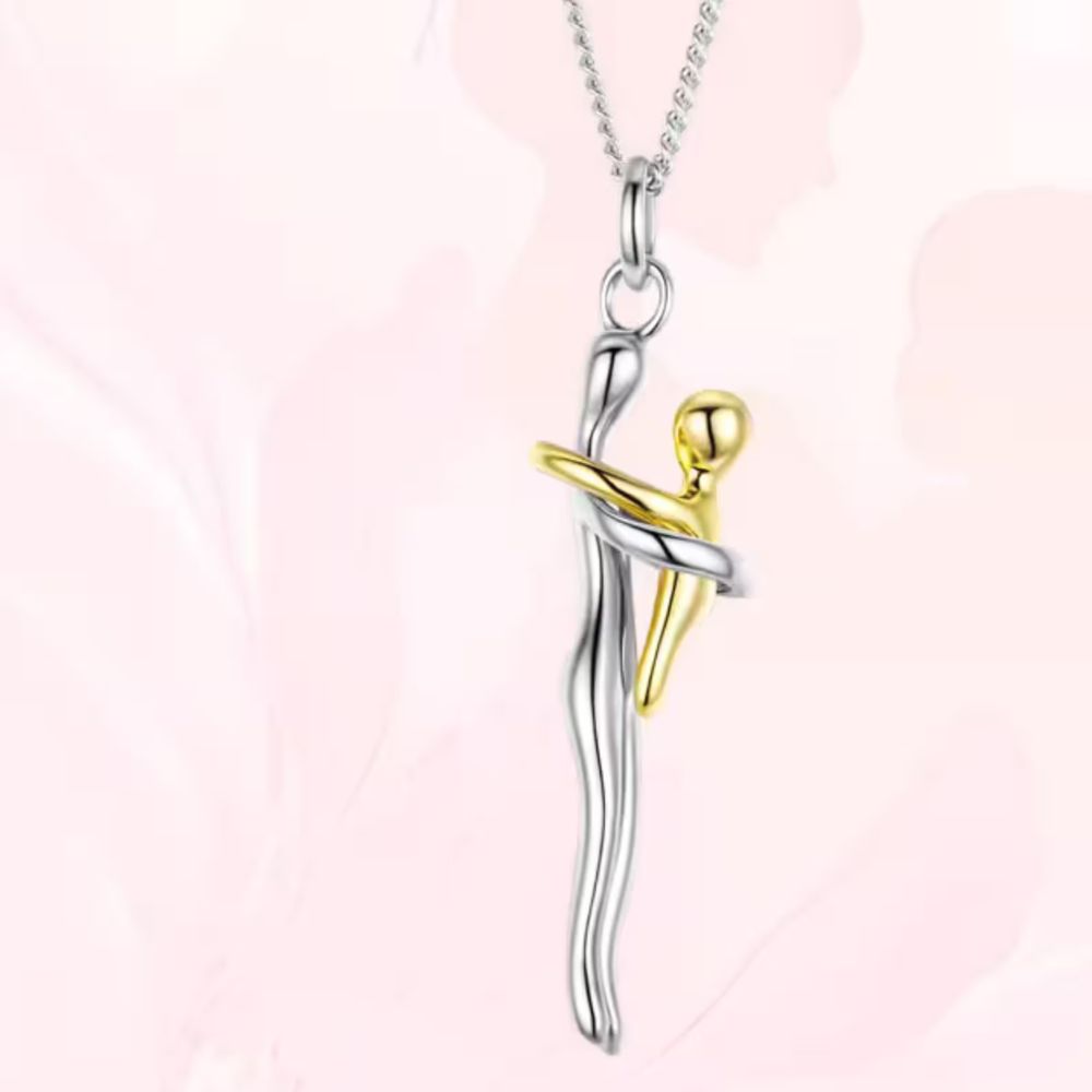 Mother & Child Hug Necklace – A Symbol of Forever Love