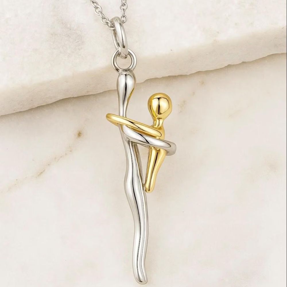Mother & Child Hug Necklace – A Symbol of Forever Love