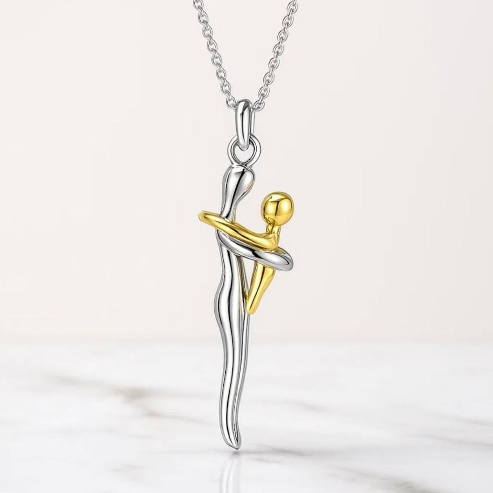 Mother & Child Hug Necklace – A Symbol of Forever Love