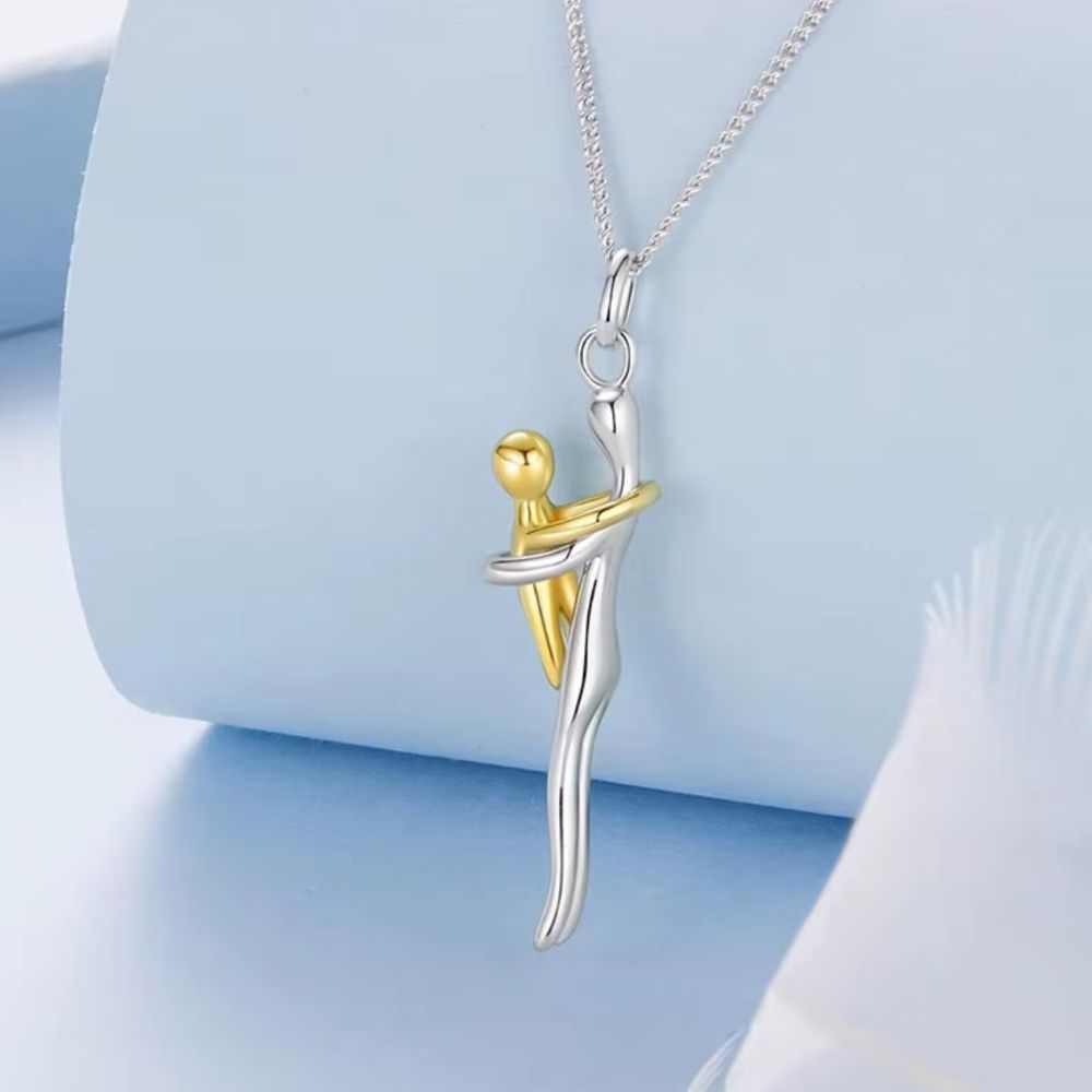 Mother & Child Hug Necklace – A Symbol of Forever Love