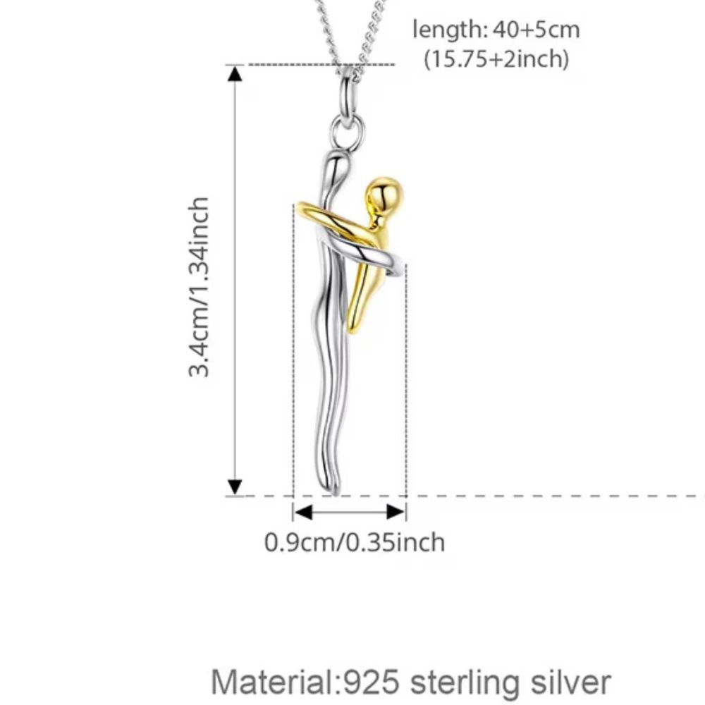 Mother & Child Hug Necklace – A Symbol of Forever Love