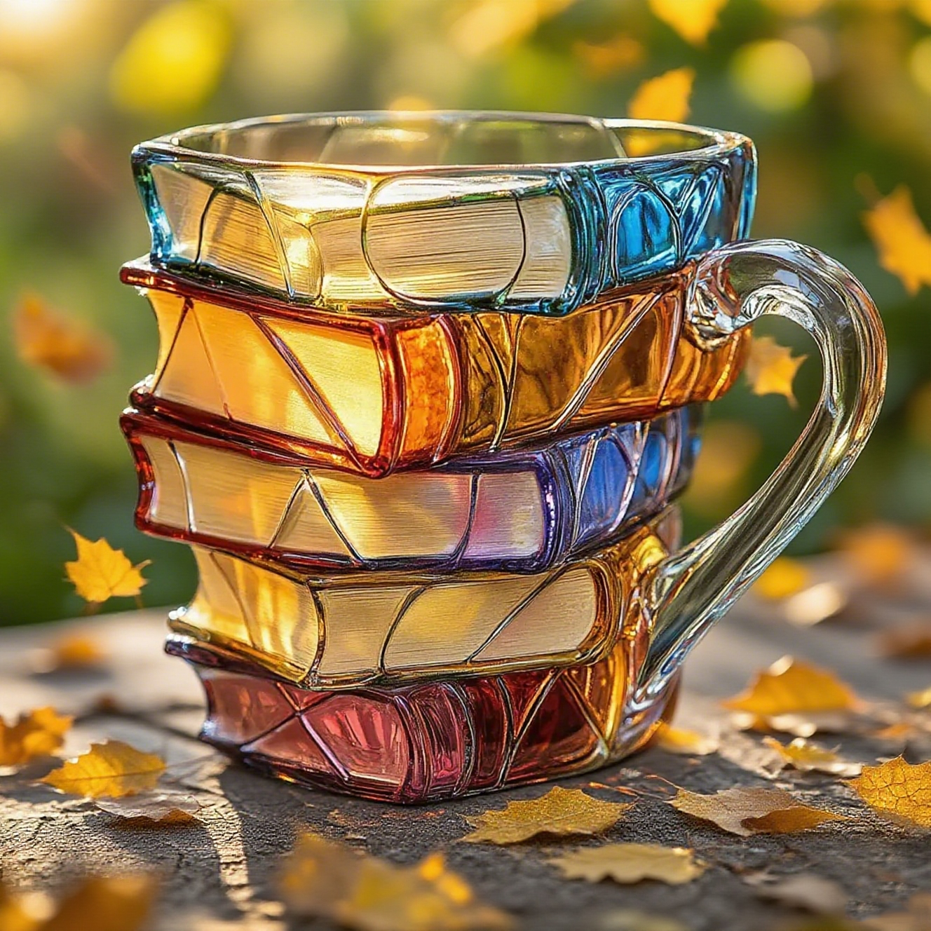Painted Book Mug