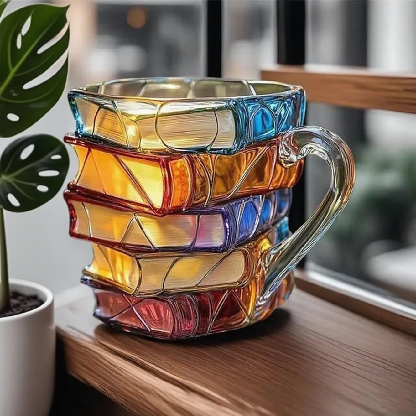 Painted Book Mug