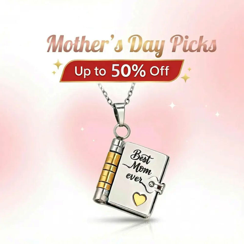 Best Mom Ever Book Necklace – Heartfelt Mother’s Day & Birthday Gift Jewelry