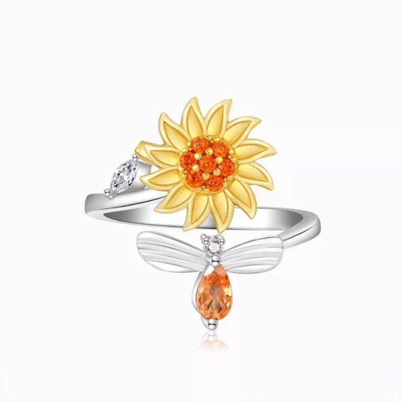 You're My Sunshine Sunflower Fidget Ring