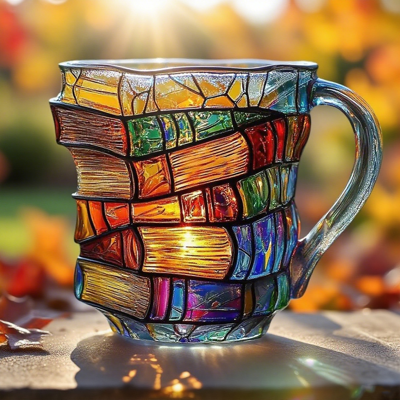 Vintage Painted Book Mug