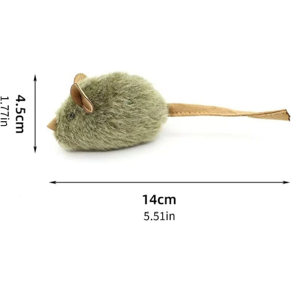 Realistic Squeaky Mouse Cat Toy – Interactive Hunting Play for Indoor Cats