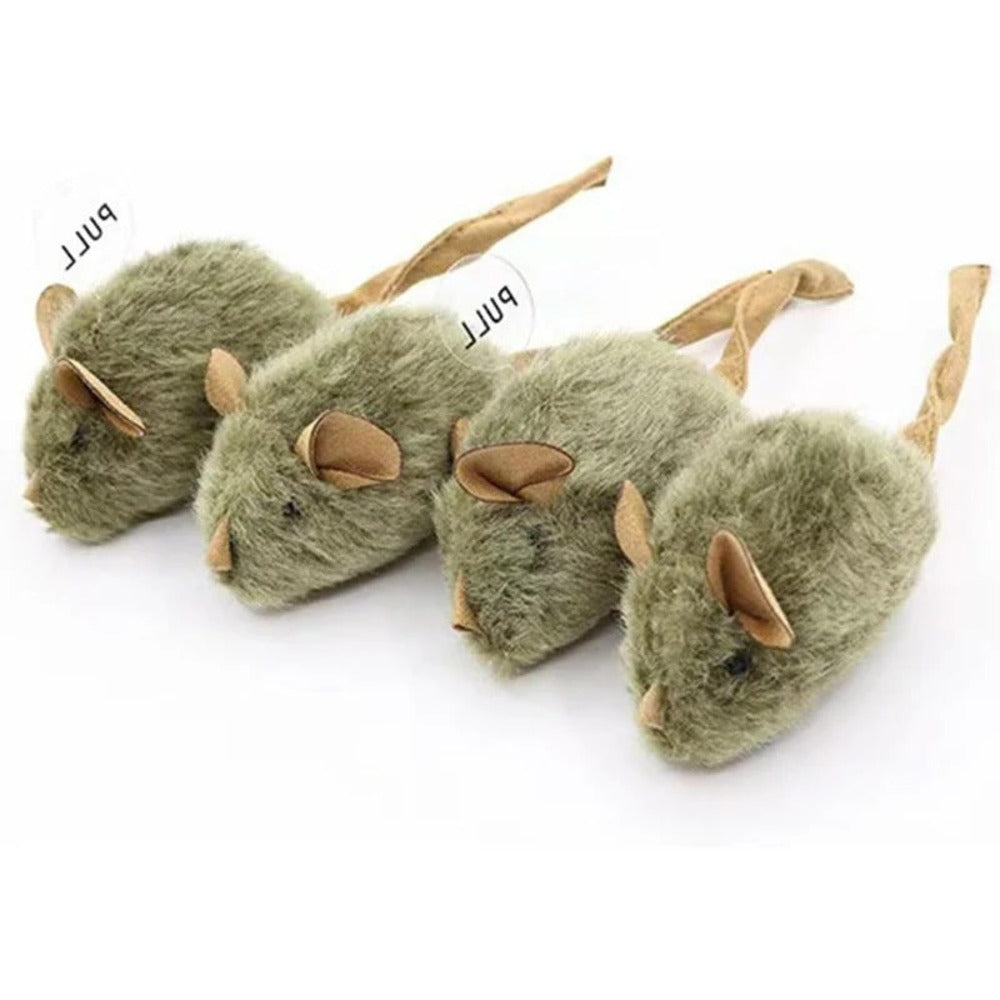 Realistic Squeaky Mouse Cat Toy – Interactive Hunting Play for Indoor Cats