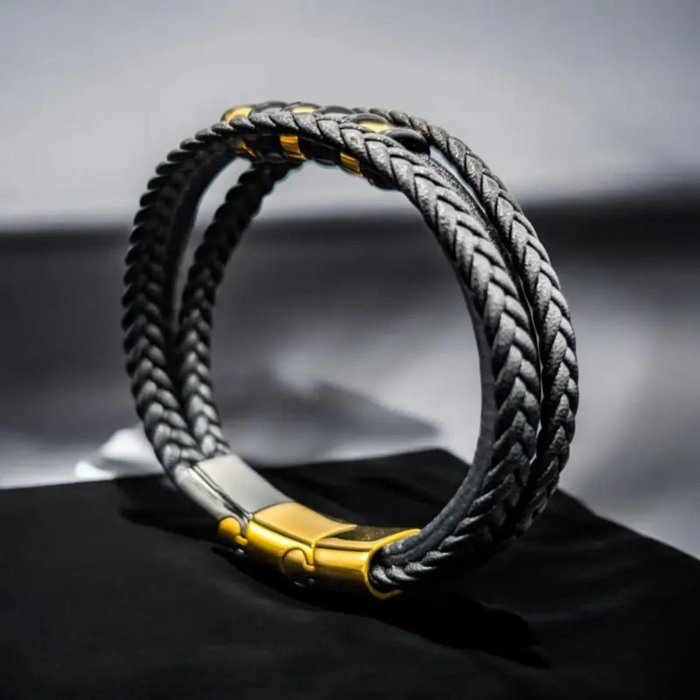 To My Son – Never Alone Braided Leather Bracelet