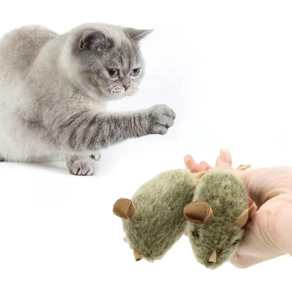 Realistic Squeaky Mouse Cat Toy – Interactive Hunting Play for Indoor Cats