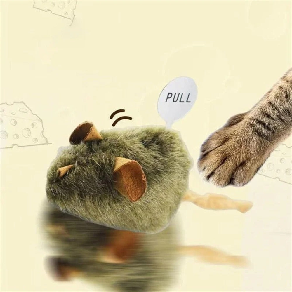 Realistic Squeaky Mouse Cat Toy – Interactive Hunting Play for Indoor Cats