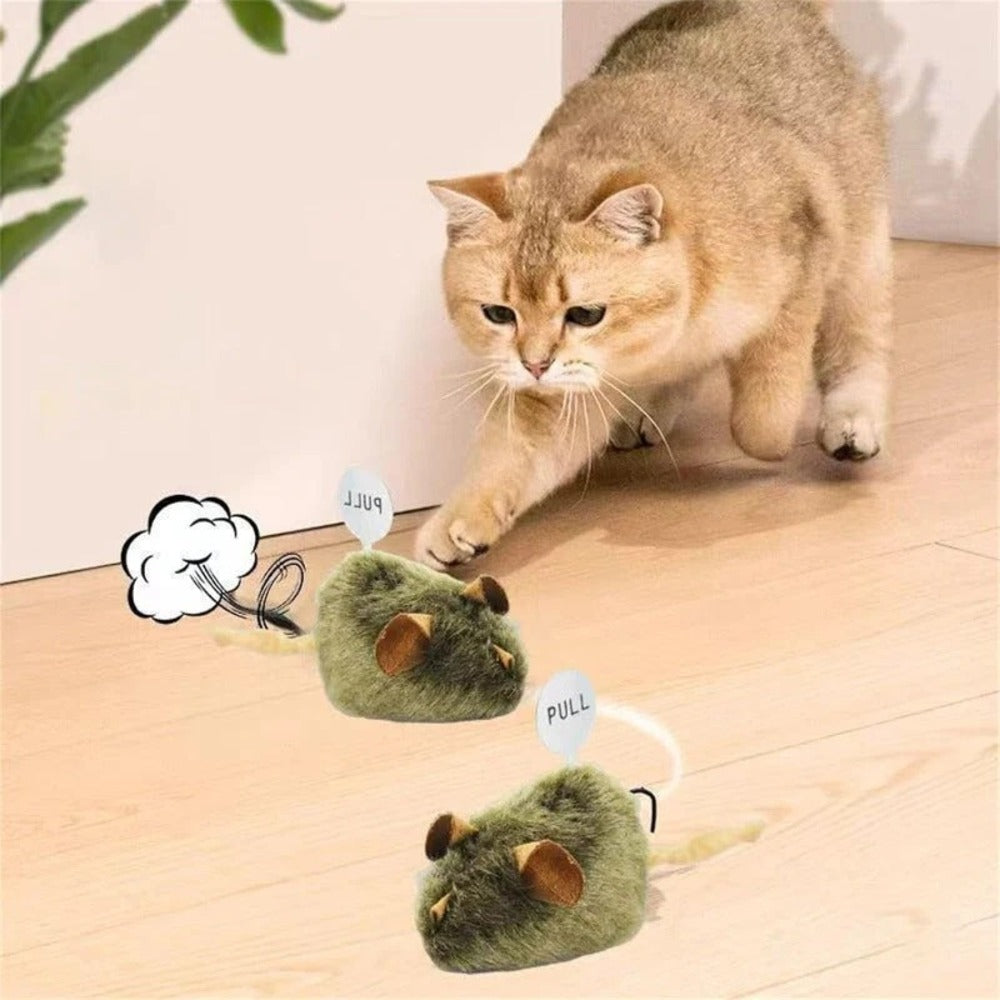 Realistic Squeaky Mouse Cat Toy – Interactive Hunting Play for Indoor Cats