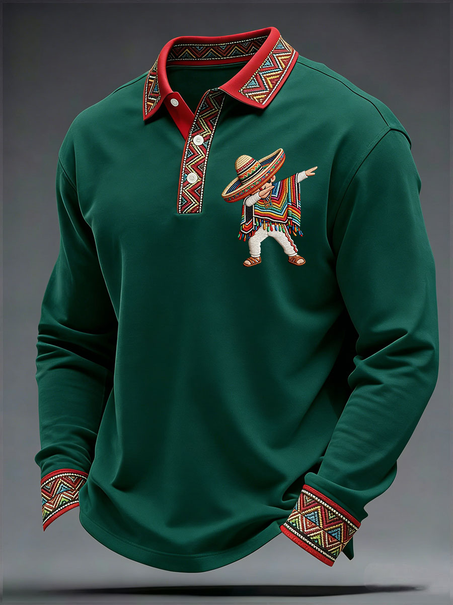 Men's Cinco de Mayo Printed Casual Shirt