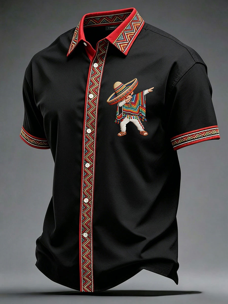 Men's Cinco de Mayo Printed Casual Shirt