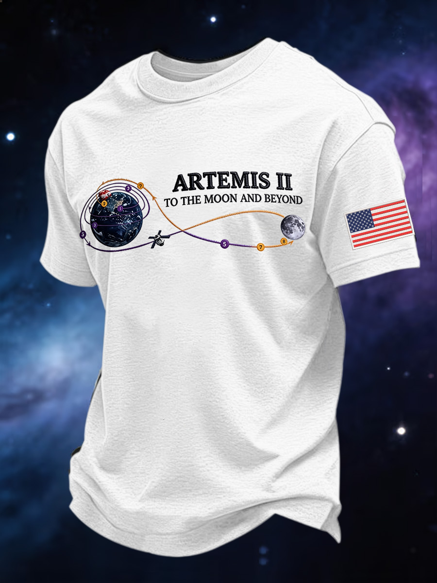 Men's Artemis II 2026 Print Casual Tee