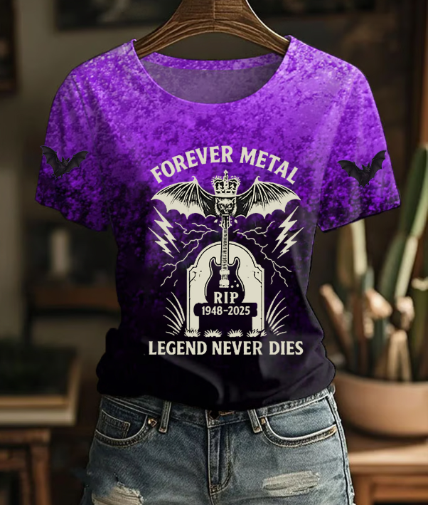 Women's Prince Of Darkness Forever Rip Legend Memorial Short Sleeve T-Shirt